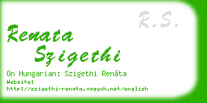 renata szigethi business card