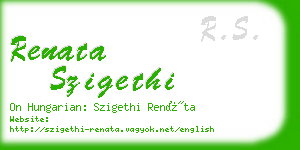 renata szigethi business card